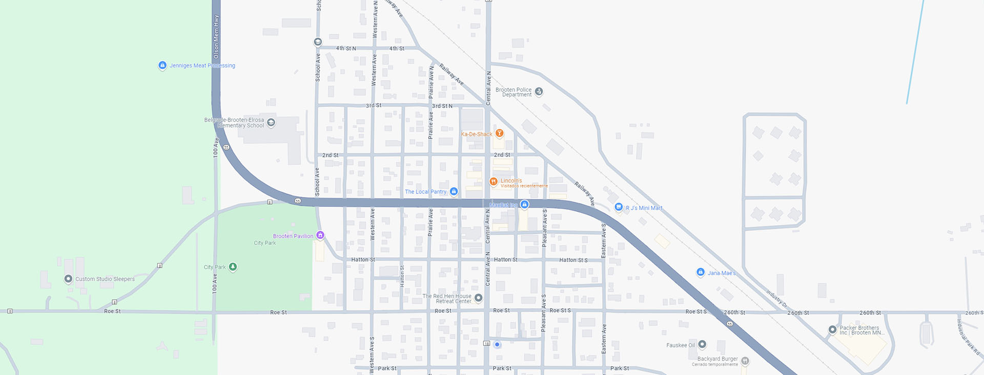 Map to Lincoln's Seafood & Steaks